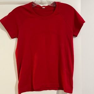 Lululemon Red Swiftly Tech Short Sleeve Shirt 2.0